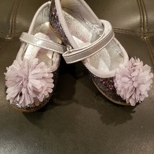 Laura Ashley Glitter Ballet Flat in Pewter